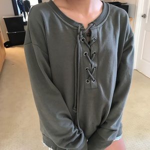 Green Sweatshirt - Forever 21